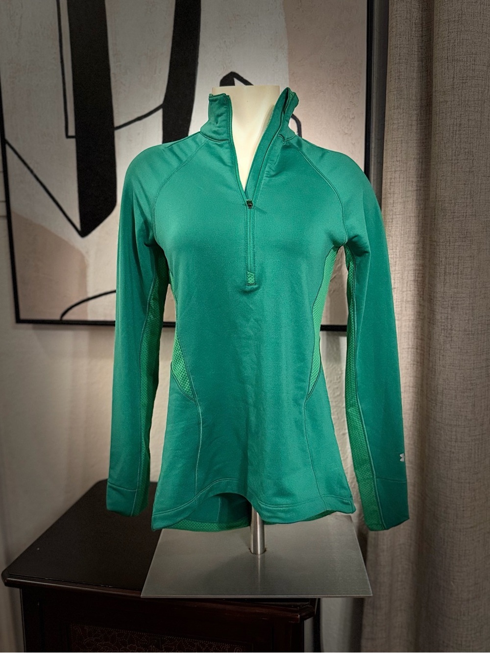 Under Armour Teal Green Half-Zip Performance Top